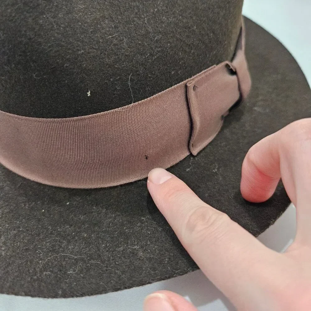 Indiana Jones Stetson Authentic Hat Brown Wool Felt Fedora Medium Made in USA
